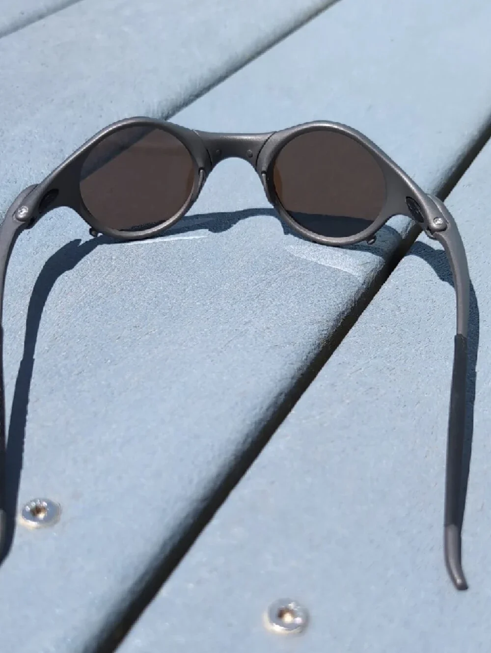 Oakley Mars X Metal Ultra-Rare Vintage Sunglasses Vibrant Blue Polarized